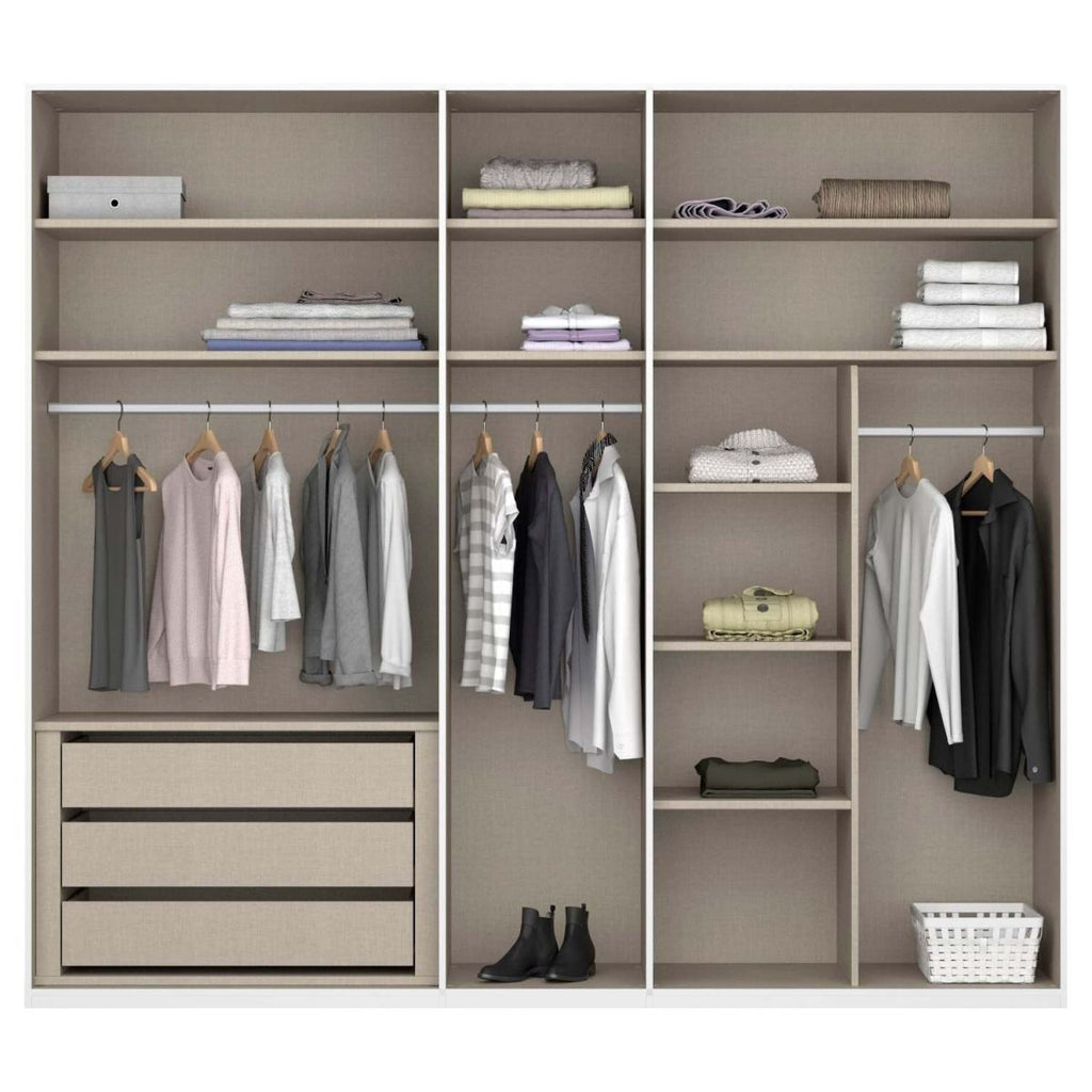 Oakwood Rauch Purisma White 5 Door Hinged Wardrobe 251CM
