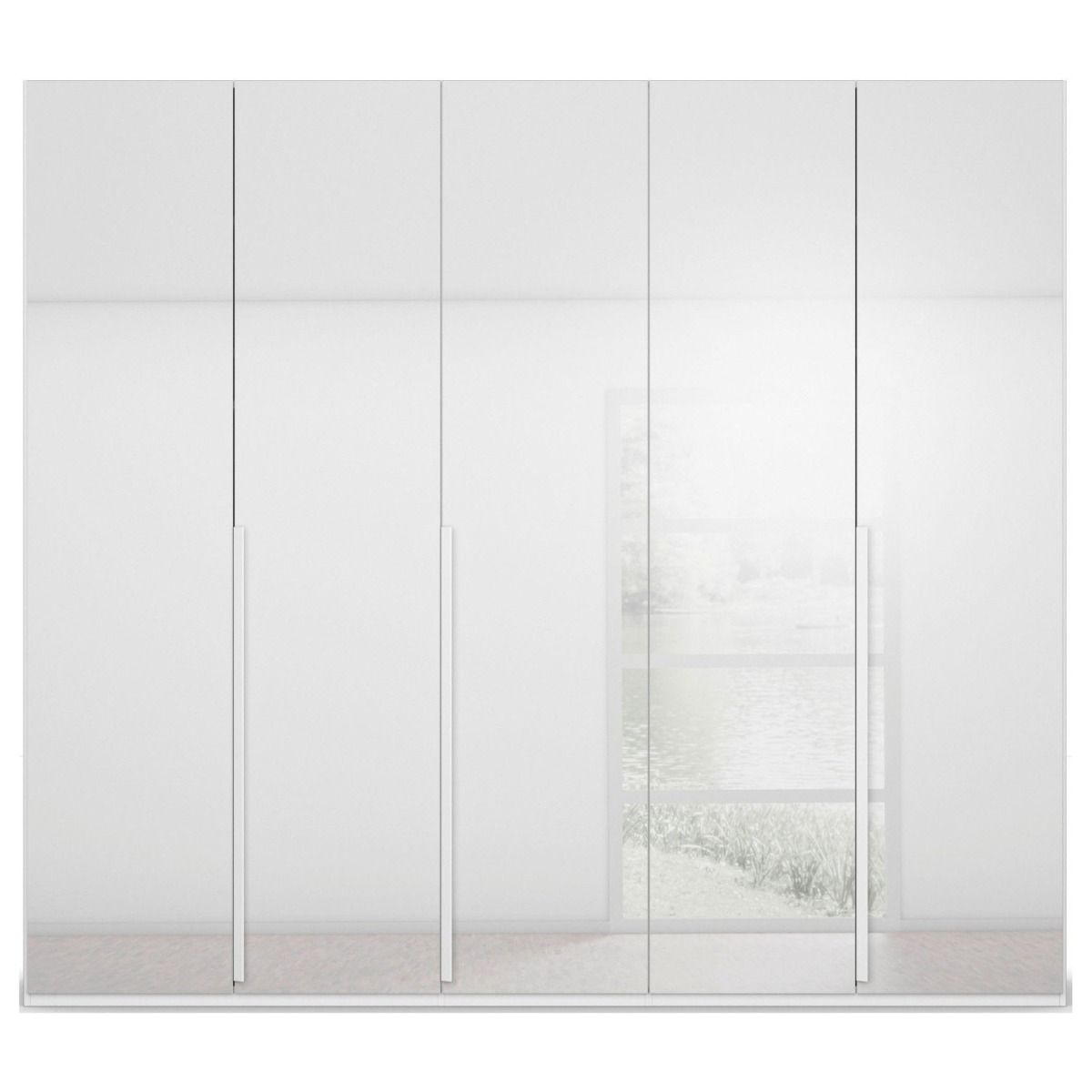 Oakwood Rauch Purisma White 5 Door Hinged Wardrobe 251CM