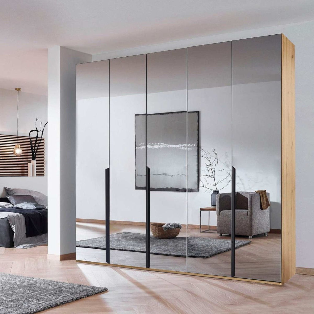 Oakwood Rauch Epsilon 5 Door Hinged 226CM Full Mirror Wardrobe