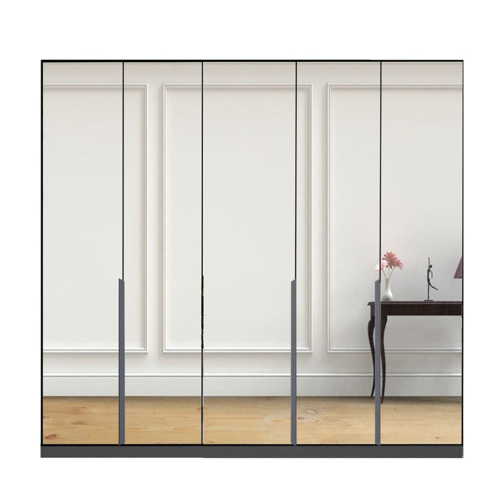 Oakwood Rauch Epsilon 5 Door Hinged 226CM Full Mirror Wardrobe