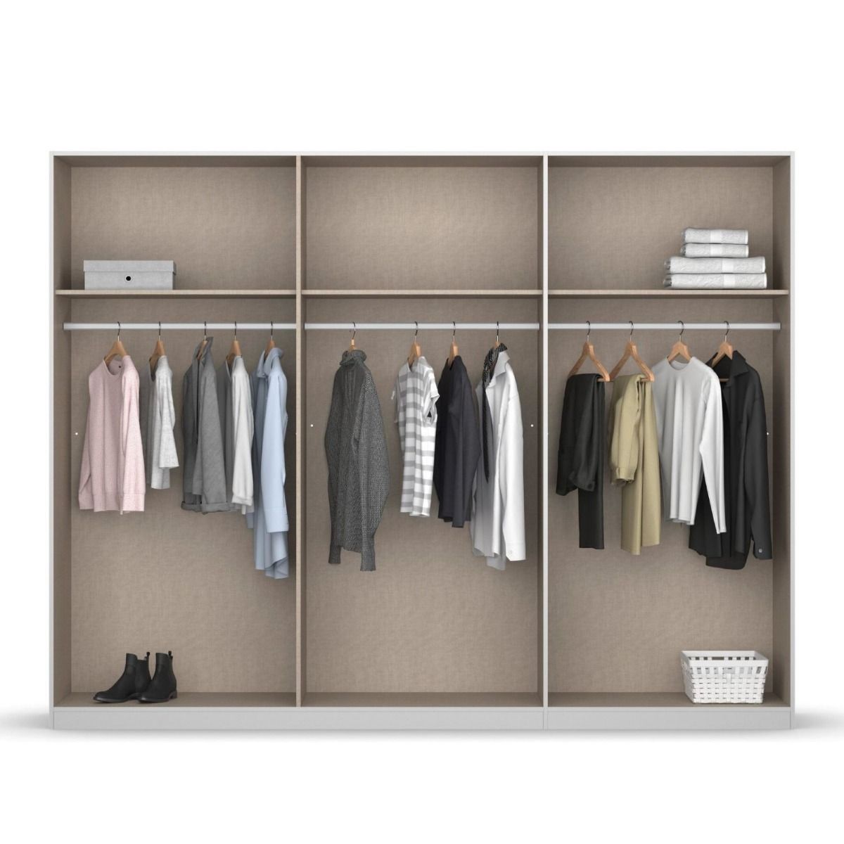 Oakwood Rauch Epsilon with mirror 6 Door Hinged 271CM Wardrobe