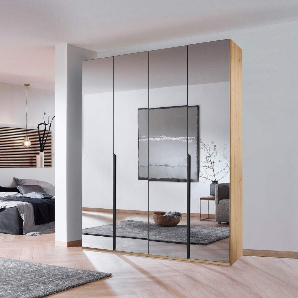 Oakwood RAUCH Epsilon With Mirror Front 4 Door Hinged 181CM Wardrobe
