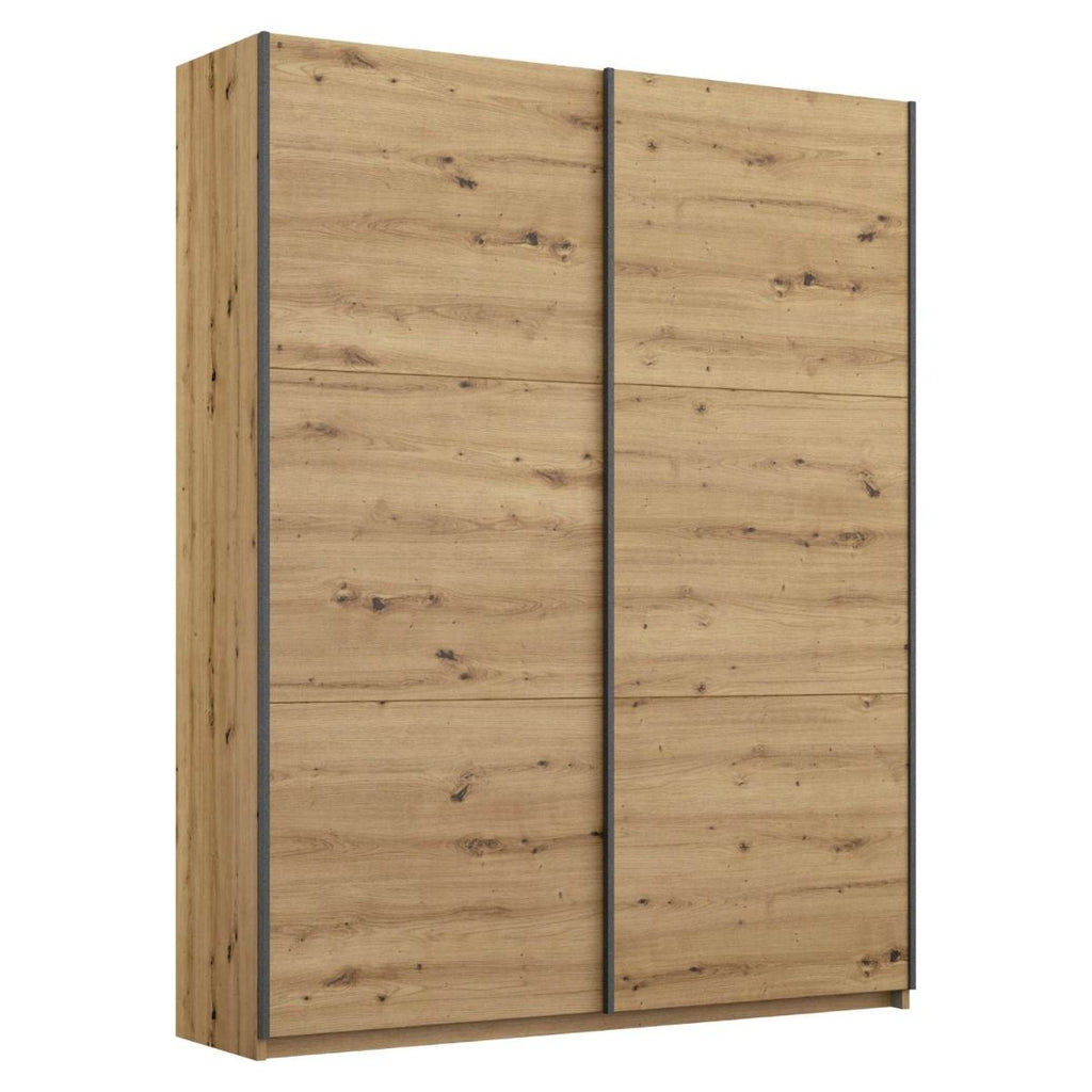 Oakwood Rauch Bristol Artisan Oak Sliding Door Wardrobe 131CM