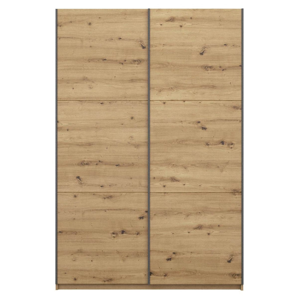 Oakwood Rauch Bristol Artisan Oak Sliding Door Wardrobe 131CM