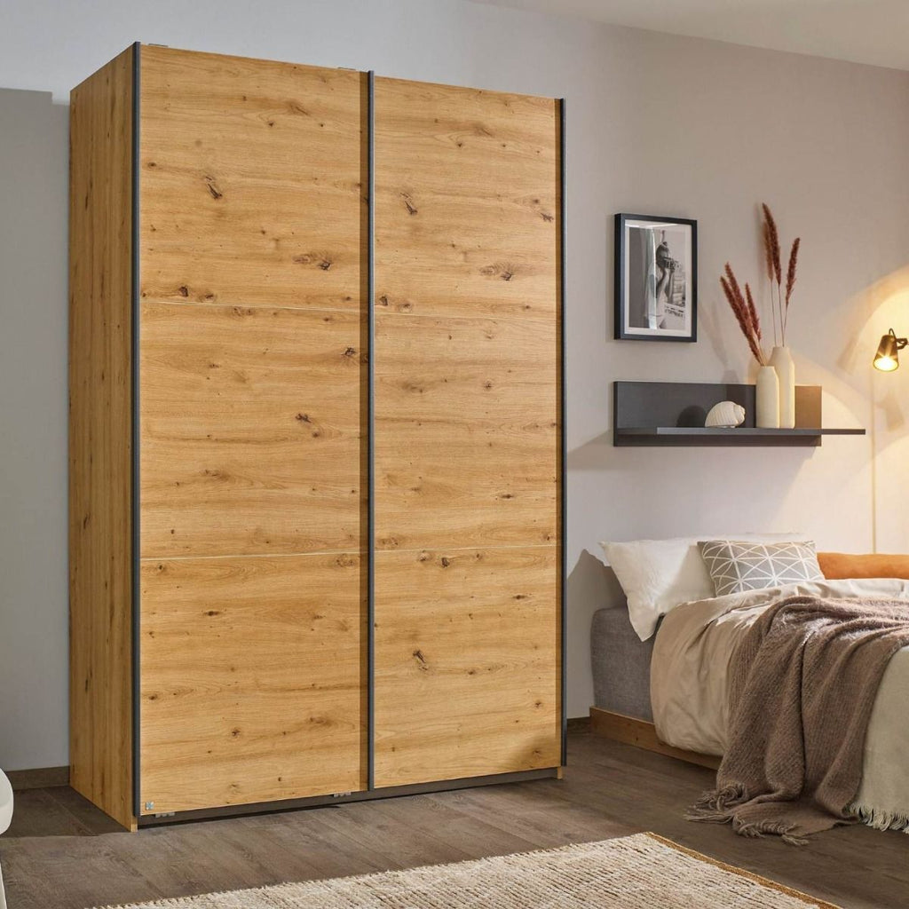 Oakwood Rauch Bristol Artisan Oak Sliding Door Wardrobe 131CM