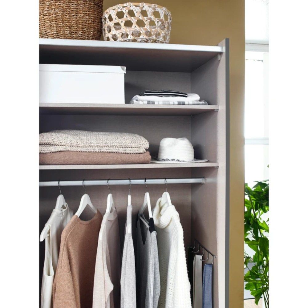 Oakwood Rauch Bristol White Sliding Door Wardrobe 131CM