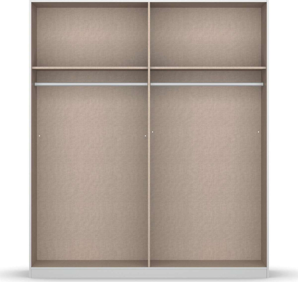 Oakwood Rauch Bristol White Sliding Door Wardrobe 131CM
