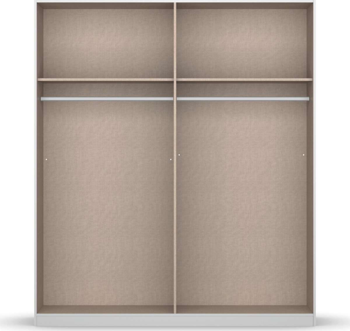 Oakwood Rauch Bristol White Sliding Door Wardrobe 131CM