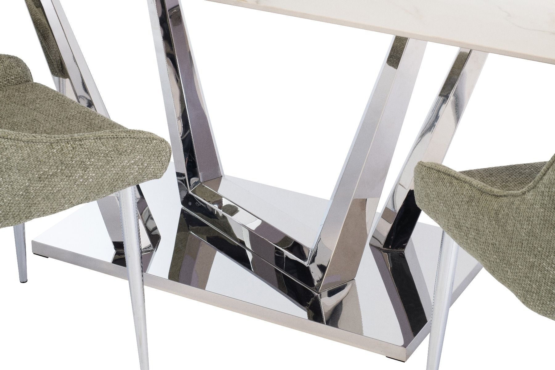 Oakwood Remi 1.8M White Sintered Stone Dining Table