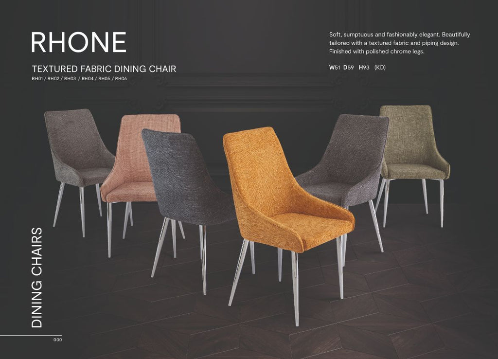Oakwood Rhone Dining Chairs - Mustard