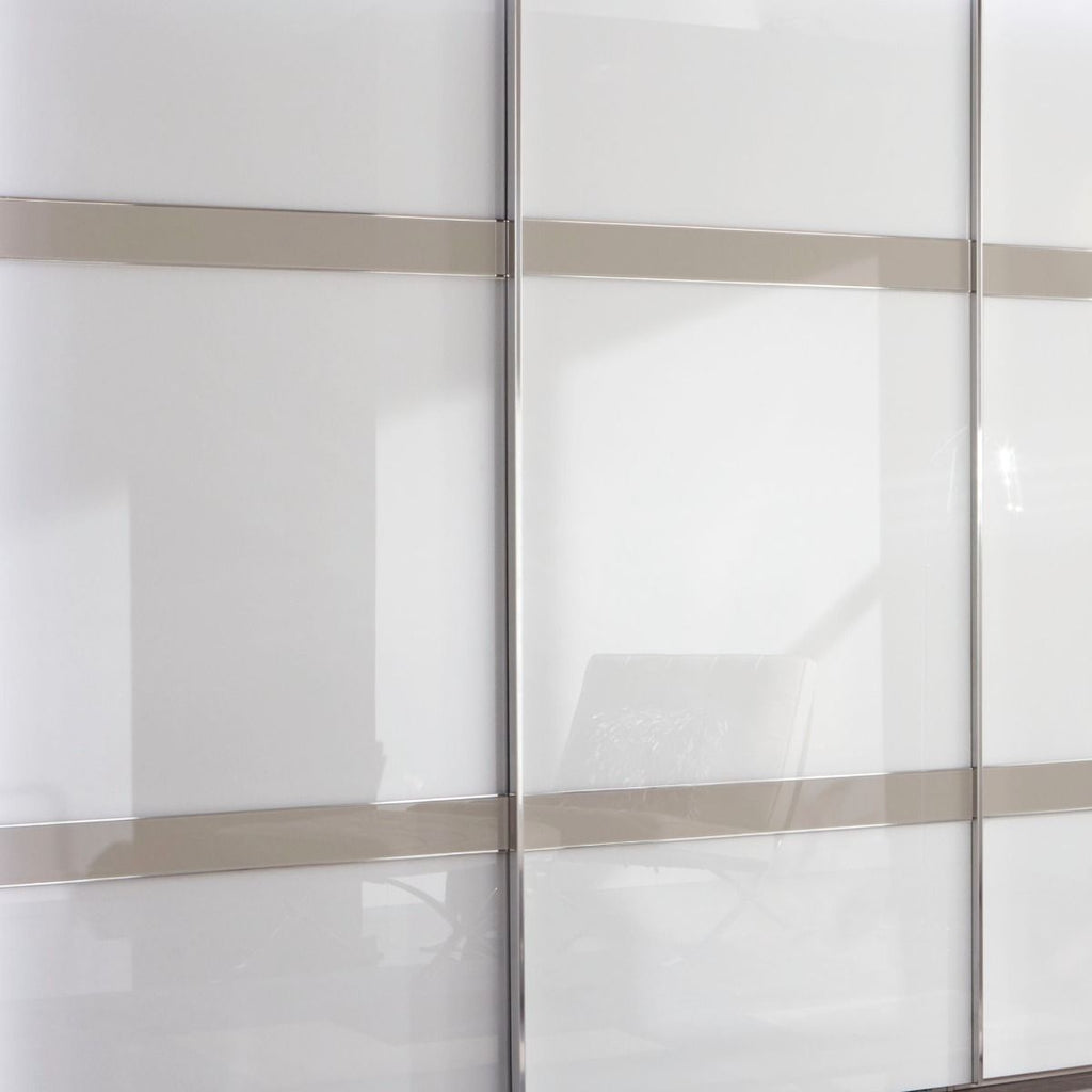 Oakwood Wiemann Rialto Pebble Grey and White Sliding door wardrobe - 217Height