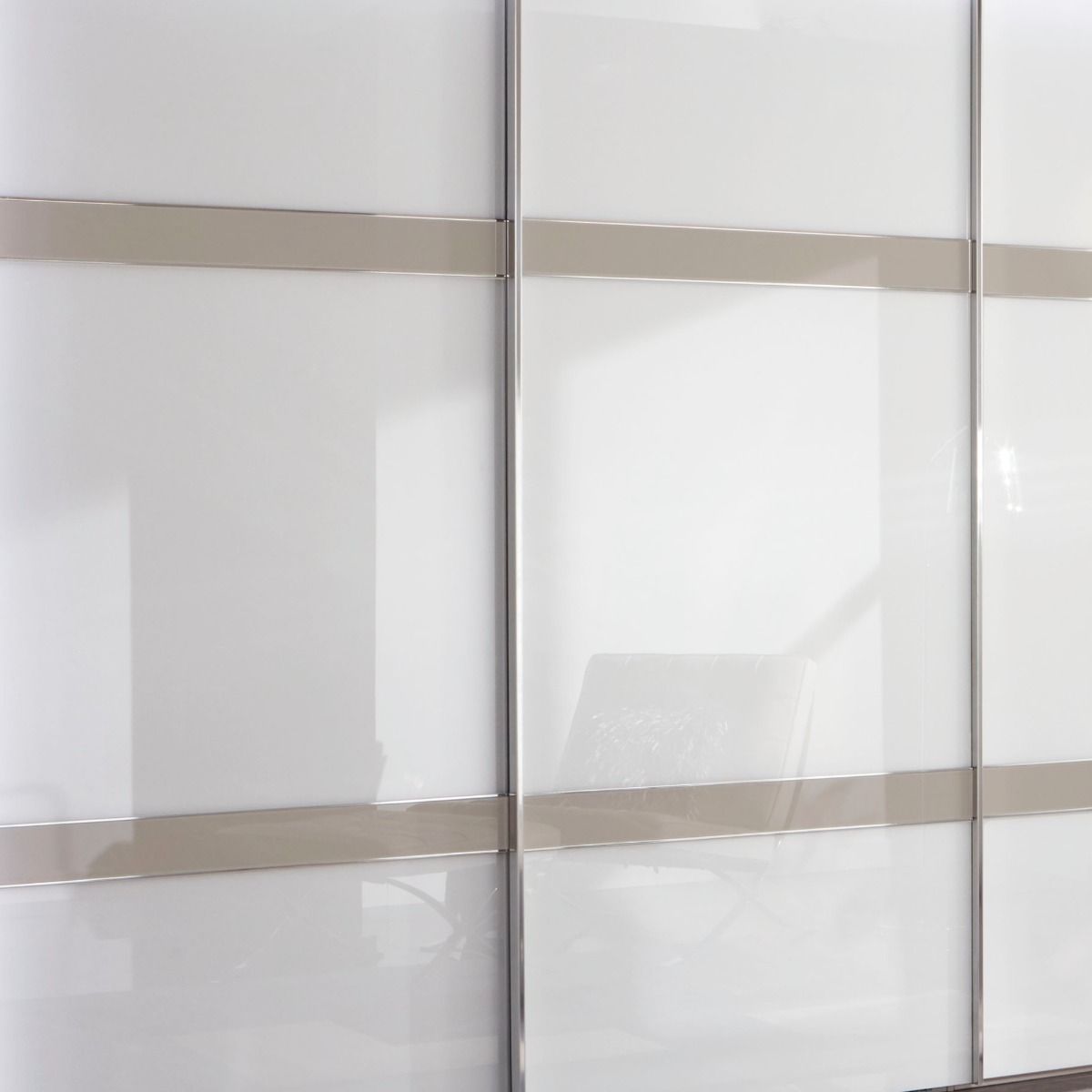 Oakwood Wiemann Rialto Pebble Grey and White Sliding door wardrobe - 217Height