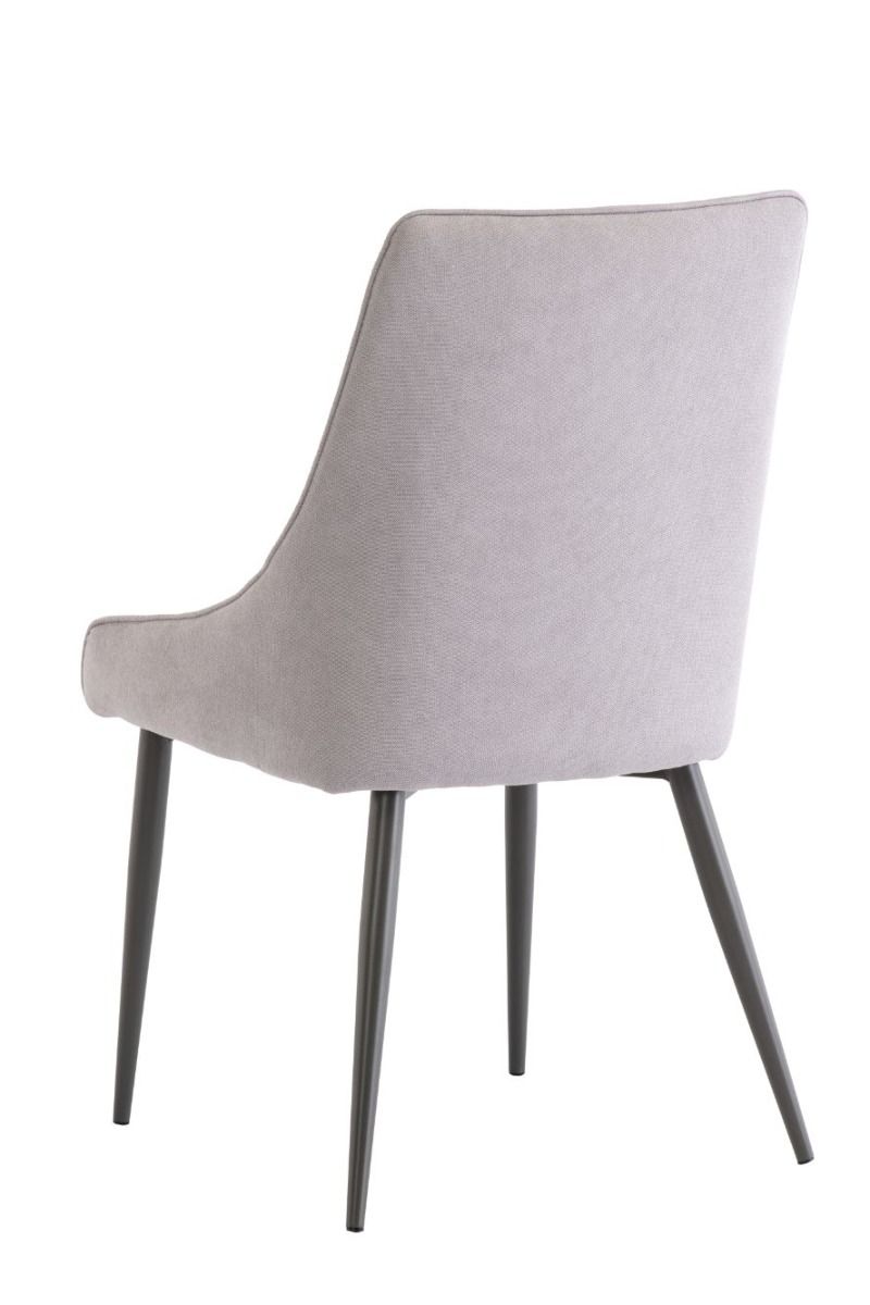 Oakwood 4 x Rimini Fabric Dining Chairs - Grey Fabric