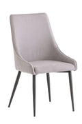 Oakwood 4 x Rimini Fabric Dining Chairs - Grey Fabric