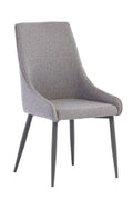 Oakwood 4 x Rimini Fabric Dining Chairs - Mineral Grey Fabric