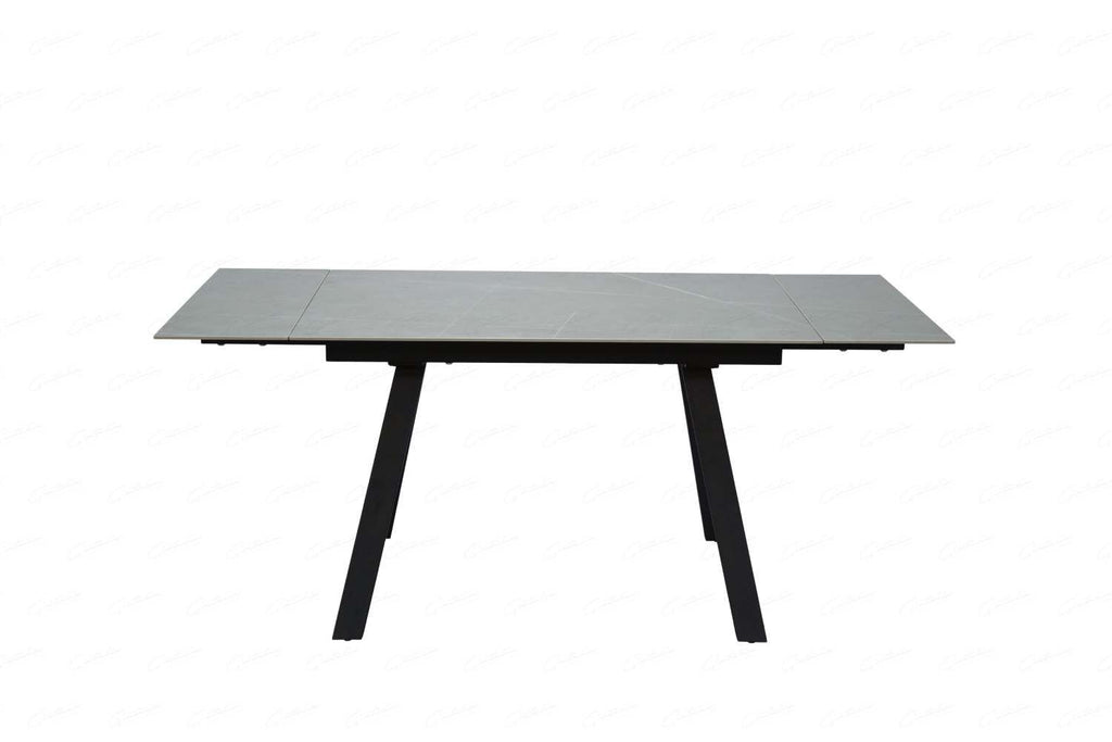Oakwood Rische Ceramic Grey Sintered Stone Top Ext Dining Table