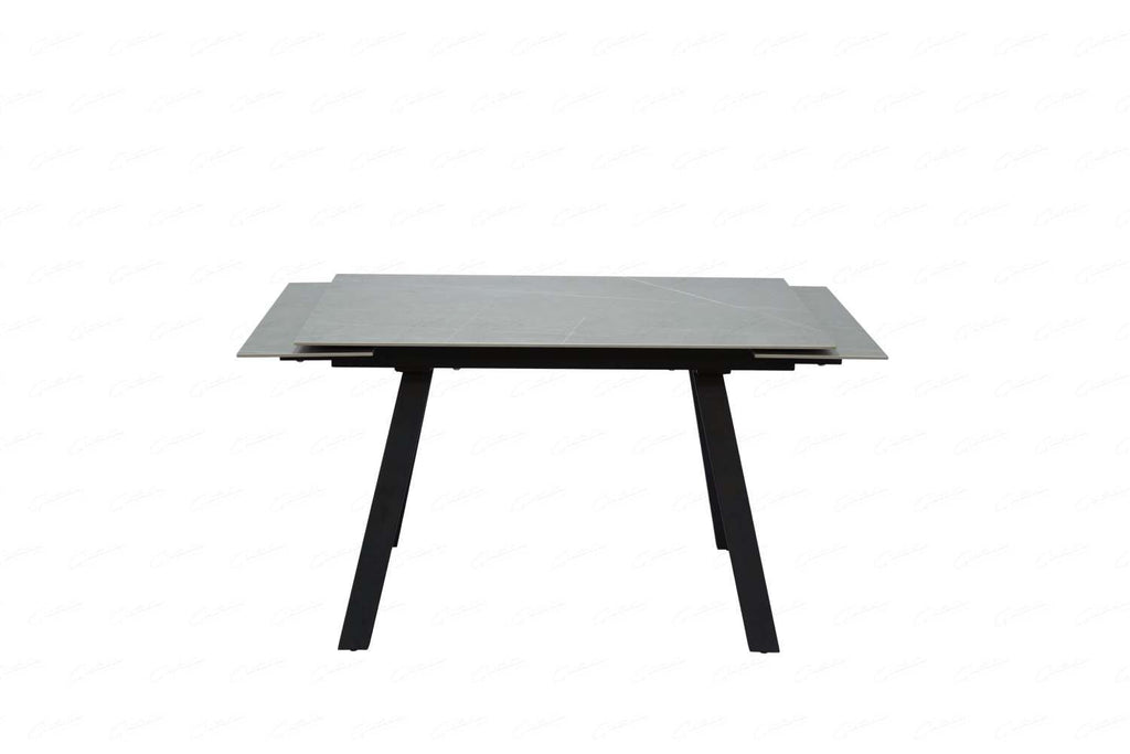 Oakwood Rische Ceramic Grey Sintered Stone Top Ext Dining Table