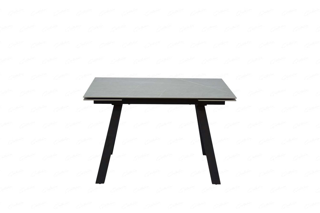 Oakwood Rische Ceramic Grey Sintered Stone Top Ext Dining Table