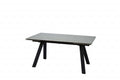 Oakwood Rische Ceramic Grey Sintered Stone Top Ext Dining Table
