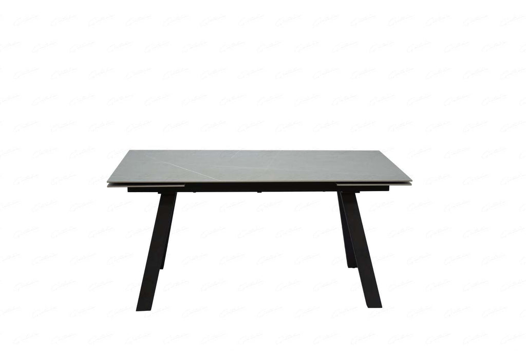 Oakwood Rische Ceramic Grey Sintered Stone Top Ext Dining Table
