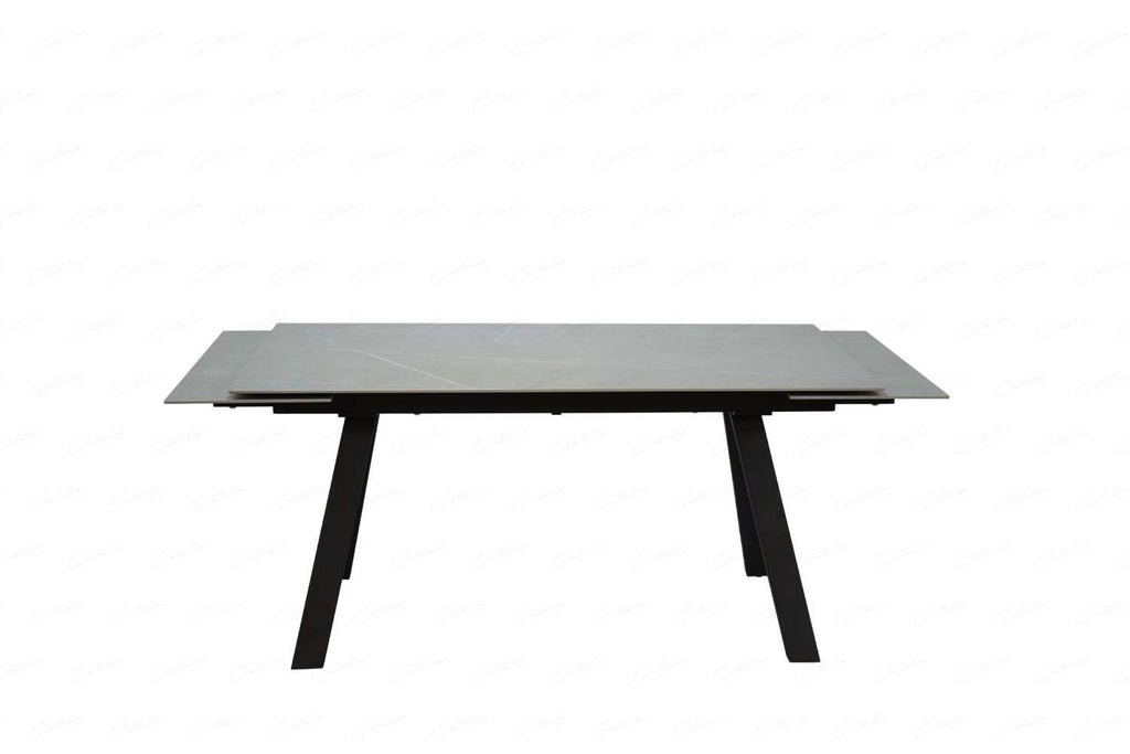 Oakwood Rische Ceramic Grey Sintered Stone Top Ext Dining Table
