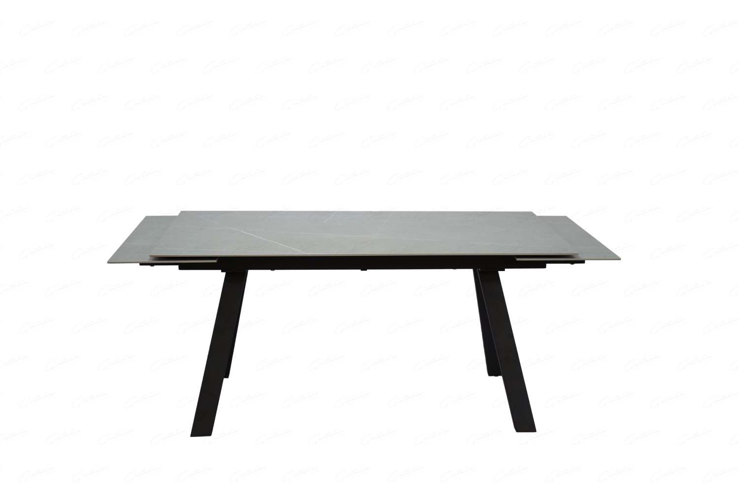 Oakwood Rische Ceramic Grey Sintered Stone Top Ext Dining Table