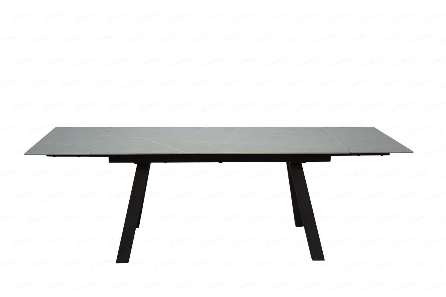 Oakwood Rische Ceramic Grey Sintered Stone Top Ext Dining Table