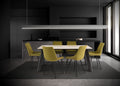 Oakwood Ruby 1.8m Kass Gold  White Ceramic Dining Table