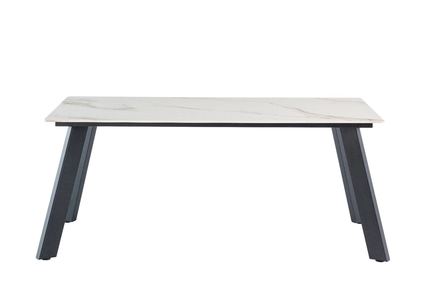 Oakwood Ruby 1.8m Dining Table - Kass Gold with Mabelo Velvet Dining Chairs - Olive