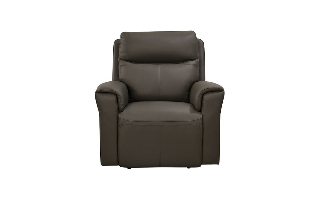 Oakwood Russo 3 Seater Ash Leather Electric Recliner Sofa