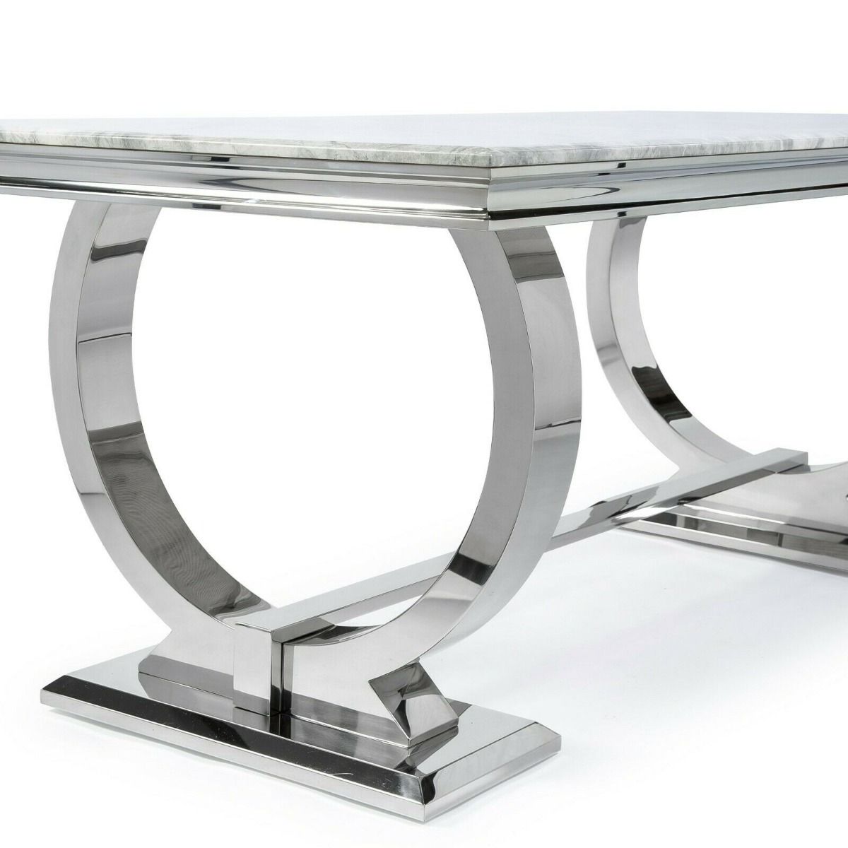 Oakwood Aries 1.5M Grey Marble Top Dining Table