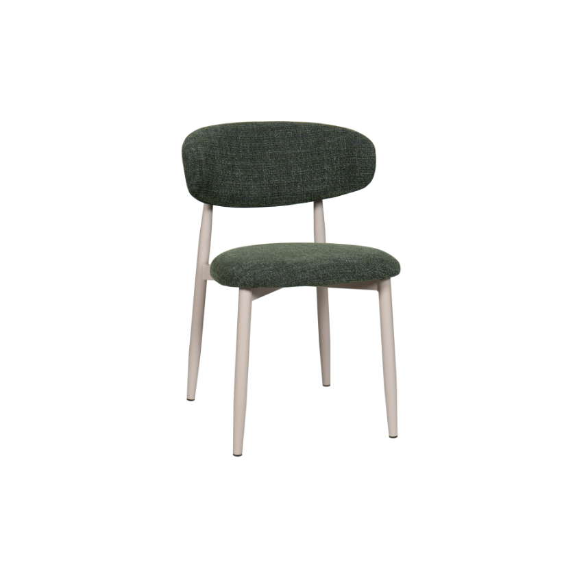 Oakwood Amiri Dining Chairs Forest & Oatmeal Colors