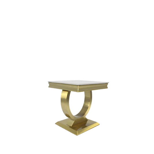 Oakwood Arianna Kasi Gold Ceramic Top Lamp Table