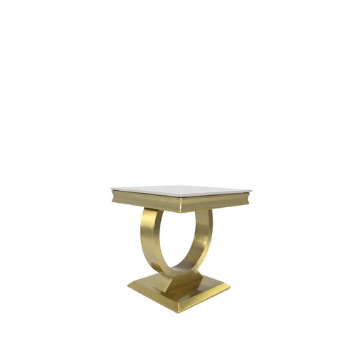 Oakwood Arianna Kasi Gold Ceramic Top Lamp Table
