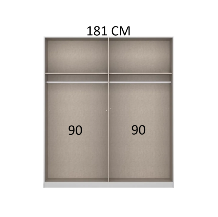 Oakwood Rauch Acero Alpine White Hinged Door Wardrobe