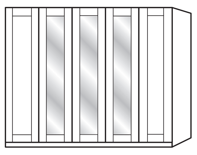 Oakwood Wiemann Linate Hinged Door Mirrored Wardrobe with Cornice