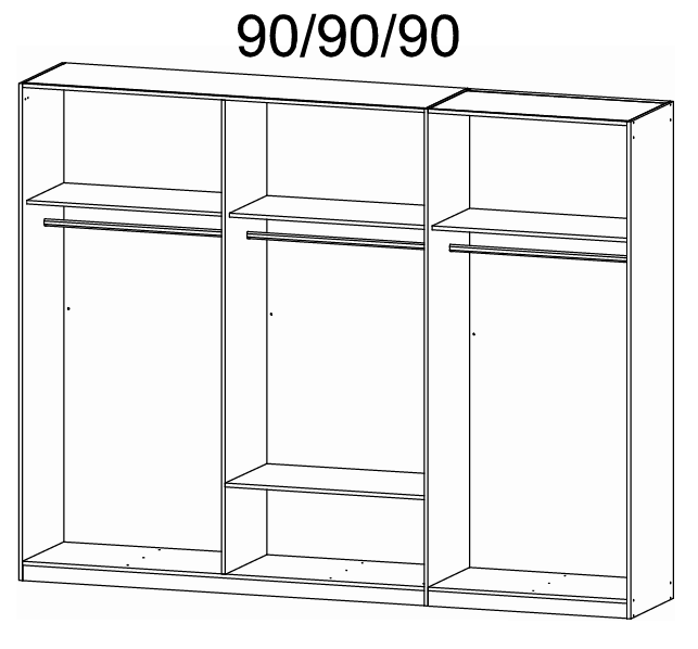 Oakwood Rauch Velora Combi wardrobe