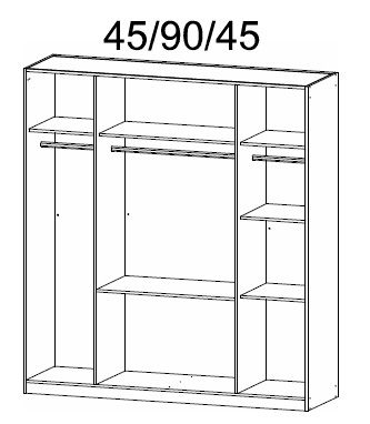 Oakwood Rauch Marl Alpine White Combi Wardrobe