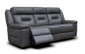 Oakwood Osbourne Italian Grey Full Natural Grain Thick Leather 2 Seater Sofa