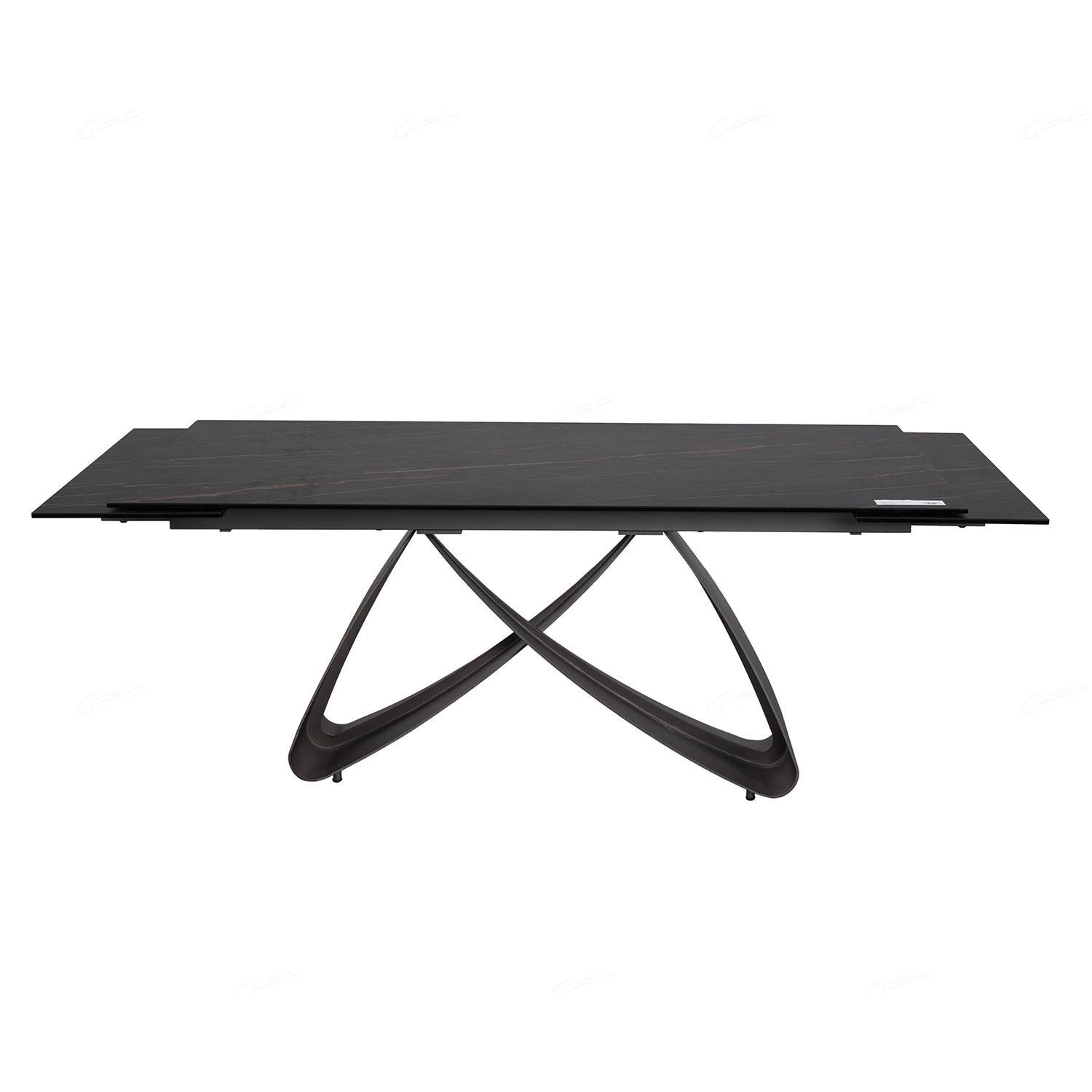 Oakwood Serpenti Black & Gold Ceramic Extending Dining Table