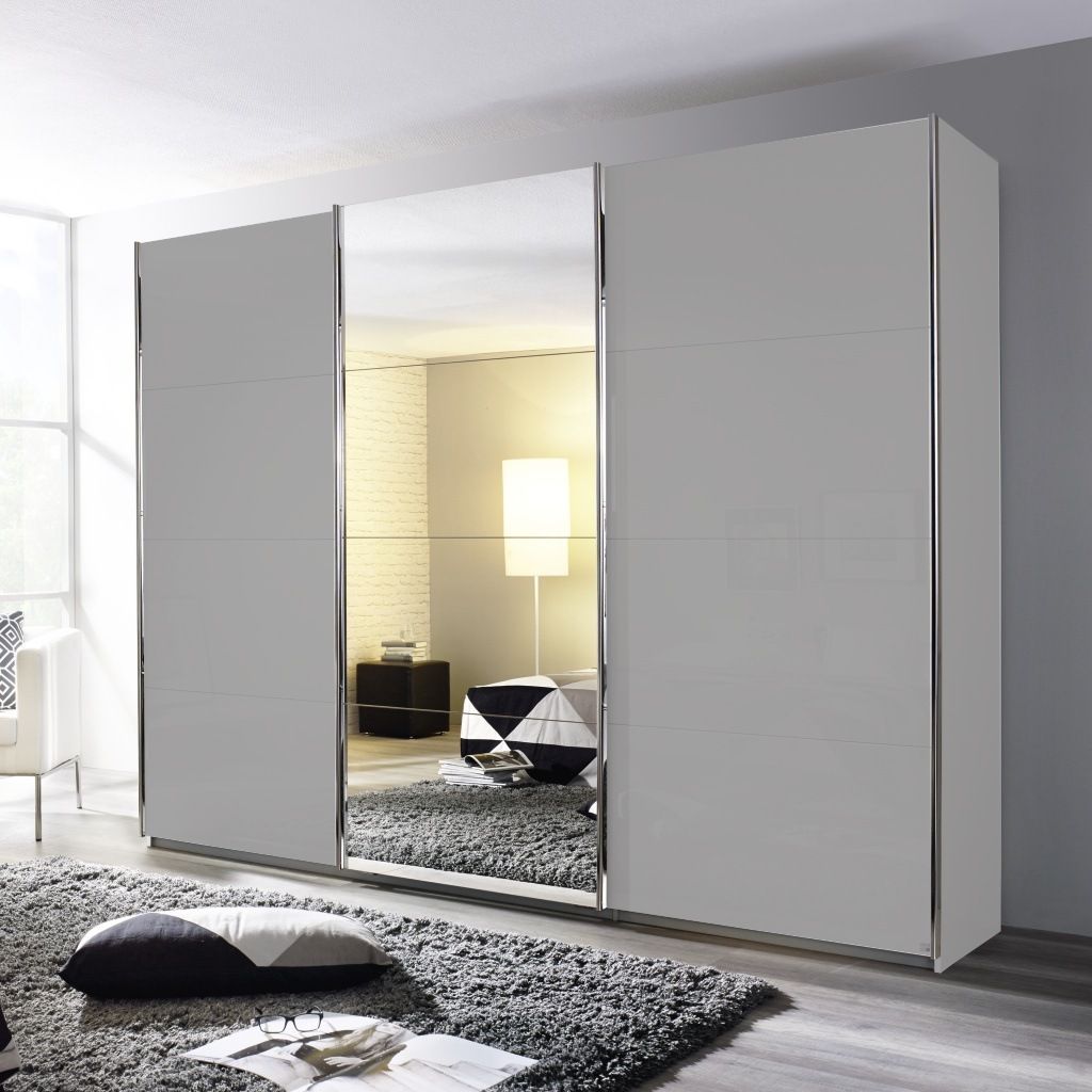 Oakwood Rauch Tubona Glass & Mirror 3 Sliding Door Wardrobe with Premium Interior