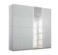 Oakwood Rauch Miramar Perth Silk Grey Glass Sliding Door Wardrobe