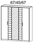 Oakwood Rauch Terano Hinged Door Combi Wardrobe
