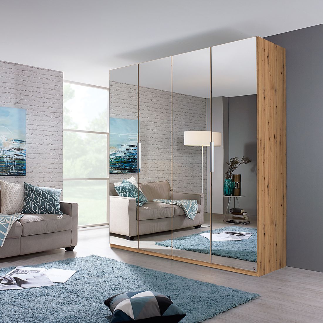 Oakwood Rauch Zenaya 4 Door Hinged Wardrobe