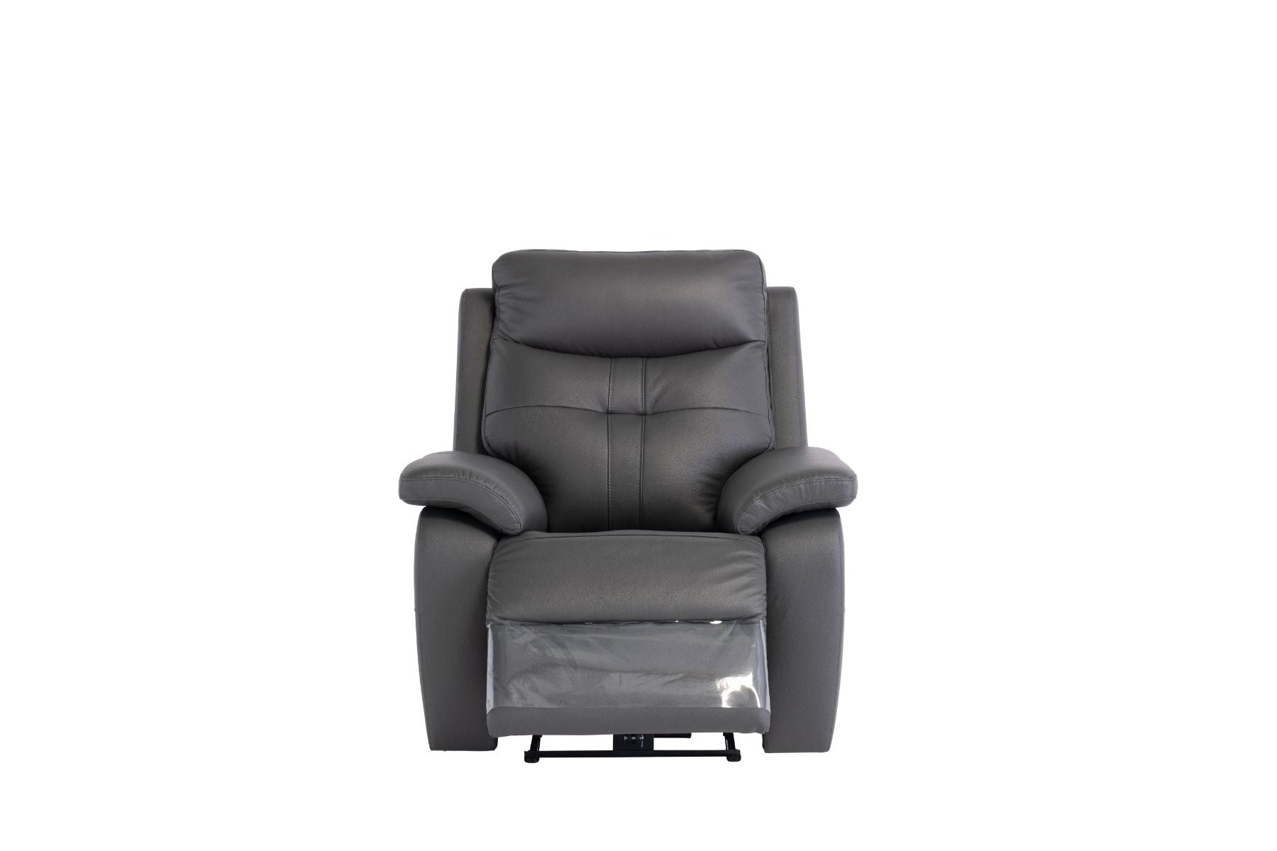 Oakwood Chicago Charcoal Leather Electric Recliner Arm Chair