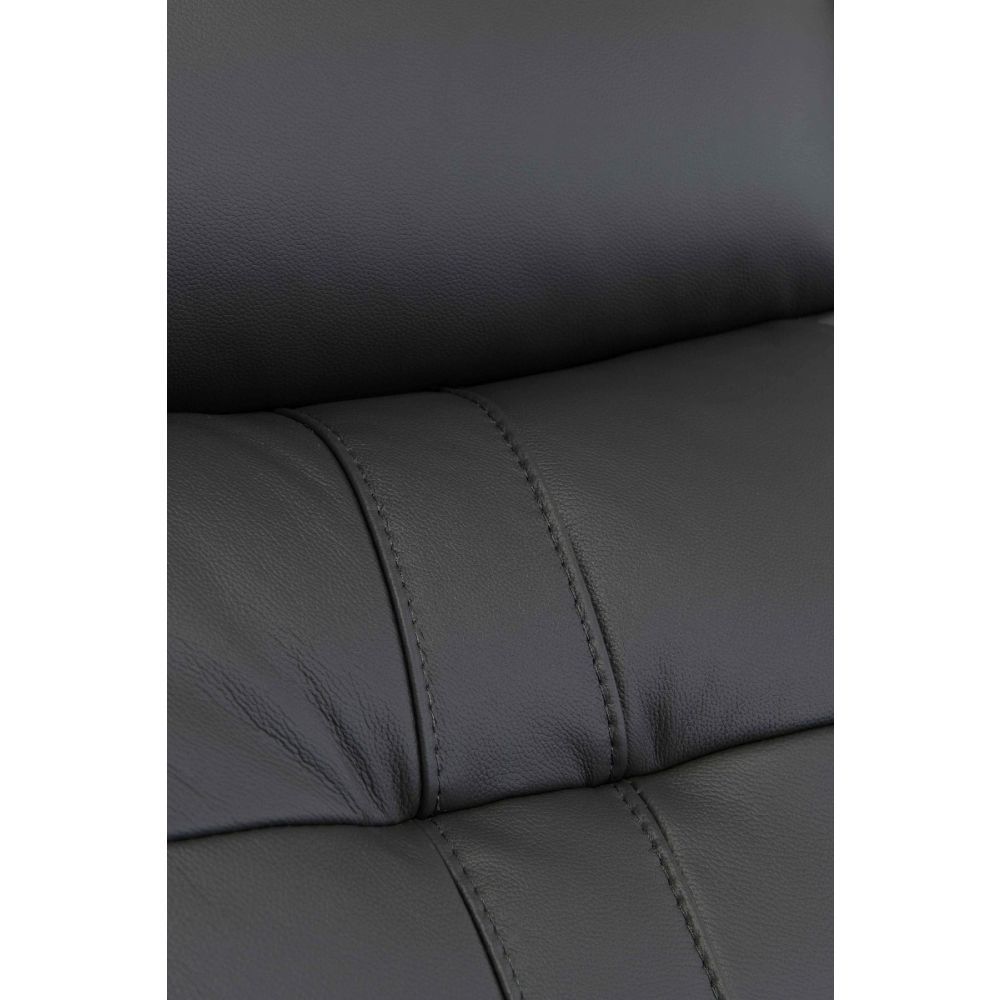 Oakwood Chicago 2 Corner 2 Charcoal Leather Power Recliner Sofa
