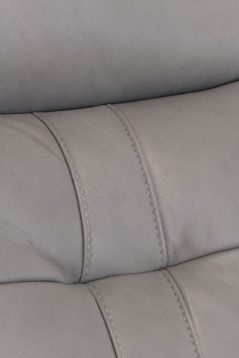 Oakwood Chicago 2 Seater Grey Leather Power Recliner Sofa