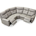 Oakwood Chicago Grey Leather Corner Power Recliner Sofa