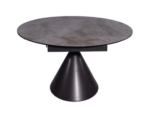Oakwood Alphonse Matte Ceramic Extending Dining Table Grey - 135CM