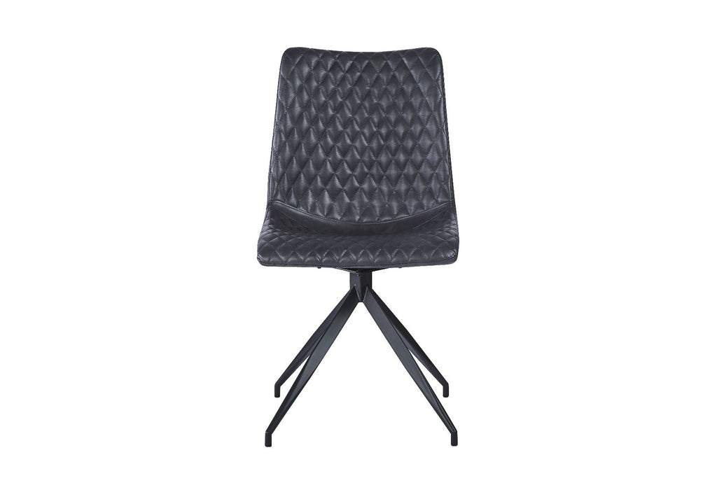 Oakwood Veridian PU Leather Dining Chair with Black Metal Legs